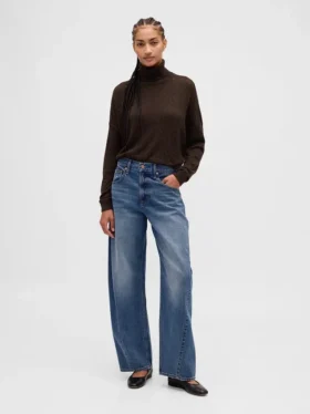 Oversized coltrui met pointelle-patroon