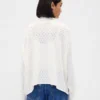Oversized coltrui met pointelle-patroon