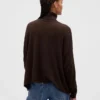 Oversized coltrui met pointelle-patroon