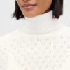 Oversized coltrui met pointelle-patroon