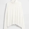 Oversized coltrui met pointelle-patroon