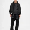 Oversized cropped hoodie met rits voor volwassenen