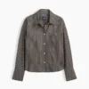 Oversized cropped overhemd van biologisch katoenpopeline
