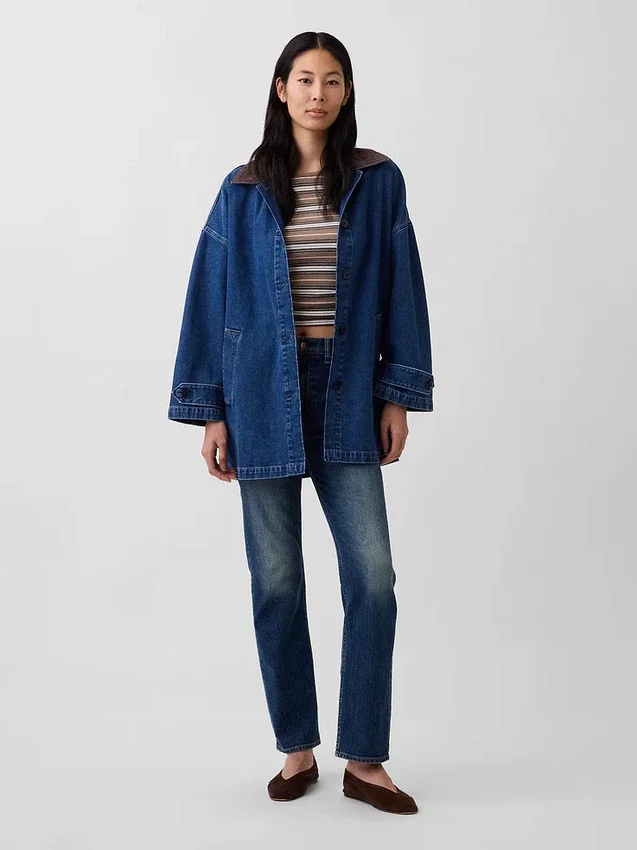 Oversized denim autojas