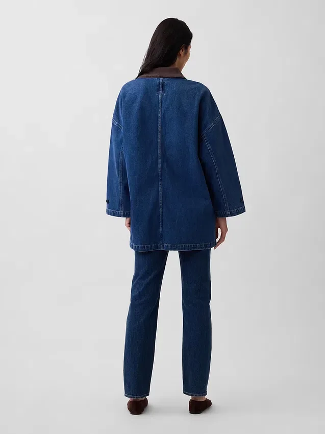 Oversized denim autojas