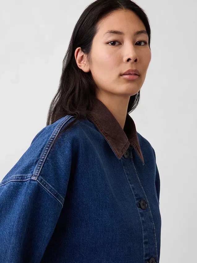 Oversized denim autojas