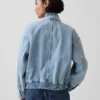 Oversized denim bomberjack