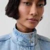 Oversized denim bomberjack