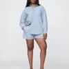 Oversized denim overhemd met strepen