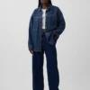 Oversized denim overhemdjas