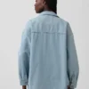 Oversized denim overhemdjas
