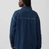 Oversized denim overhemdjas