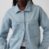 Oversized denim overhemdjas