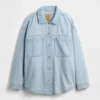 Oversized denim overhemdjas
