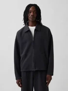 Oversized fleecejas met rits voor volwassenen