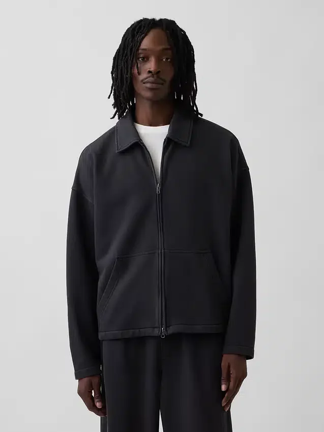 Oversized fleecejas met rits voor volwassenen