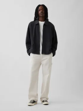 Oversized fleecejas met rits voor volwassenen