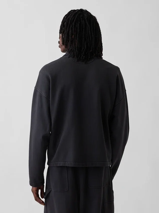 Oversized fleecejas met rits voor volwassenen