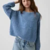 Oversized gehaakte trui met print voor kinderen