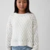 Oversized gehaakte trui met ronde hals voor kinderen