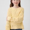 Oversized gehaakte trui met ronde hals voor kinderen