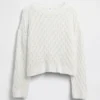 Oversized gehaakte trui met ronde hals voor kinderen