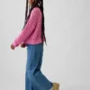 Oversized gehaakte trui met ronde hals voor kinderen