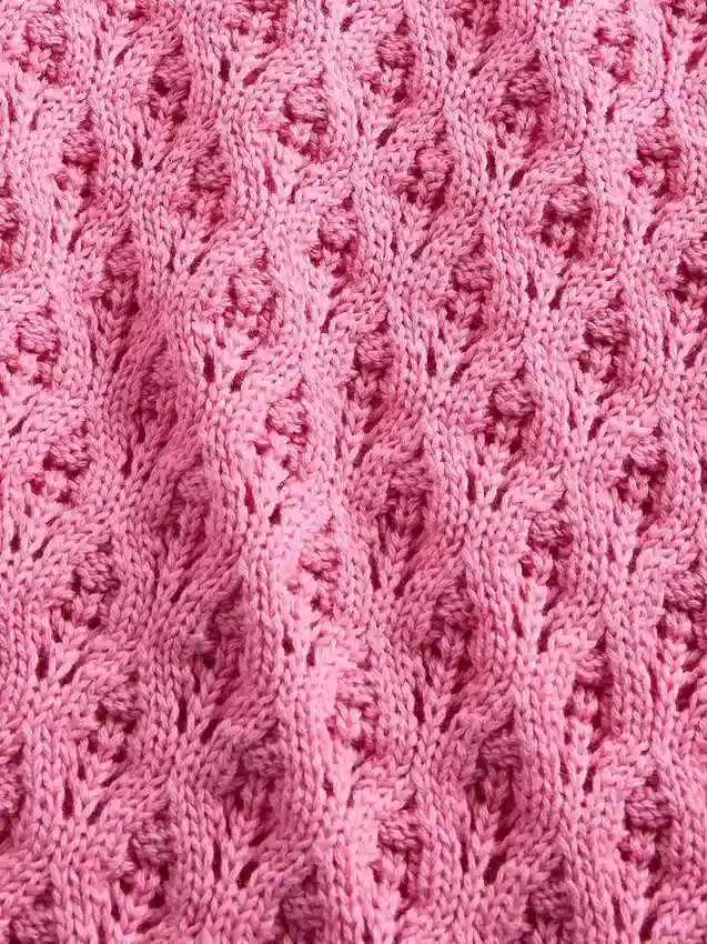 Oversized gehaakte trui met ronde hals voor kinderen