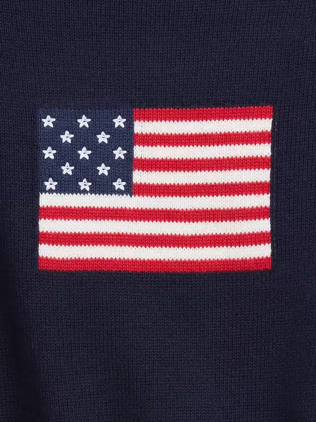 Oversized gehaakte truien voor kinderen met Americana-motief
