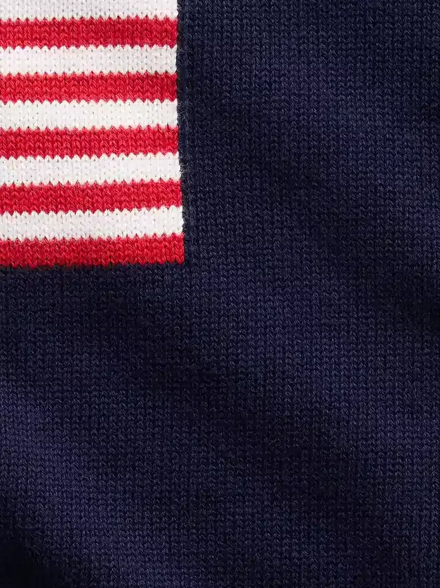 Oversized gehaakte truien voor kinderen met Americana-motief