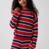 Oversized gestreepte gehaakte trui voor kinderen
