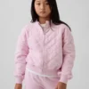 Oversized gewatteerd kinderjack met rits