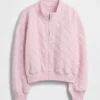 Oversized gewatteerd kinderjack met rits