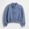 Oversized gewatteerd kinderjack met rits