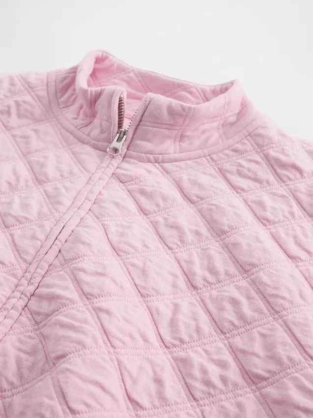 Oversized gewatteerd kinderjack met rits