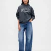Oversized hoodie met logo voor volwassenen