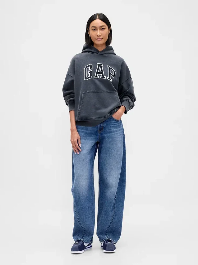 Oversized hoodie met logo voor volwassenen