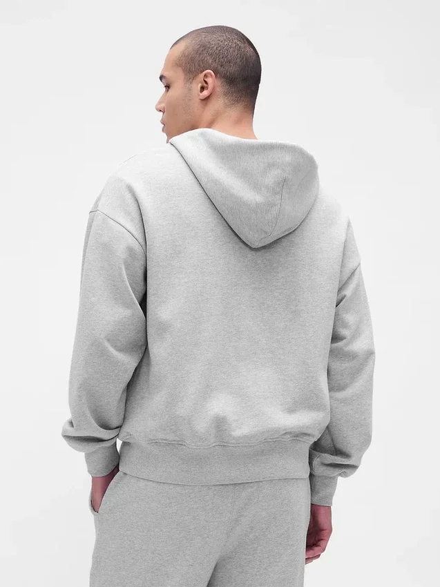 Oversized hoodie met rits voor volwassenen