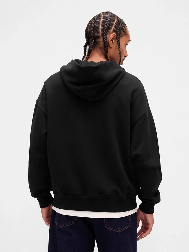 Oversized hoodie met rits voor volwassenen
