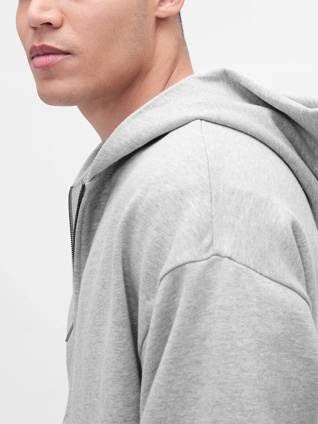 Oversized hoodie met rits voor volwassenen