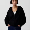 Oversized hoodie met rits voor volwassenen