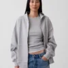 Oversized hoodie met rits voor volwassenen