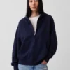 Oversized hoodie met rits voor volwassenen