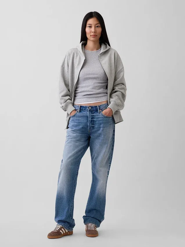Oversized hoodie met rits voor volwassenen