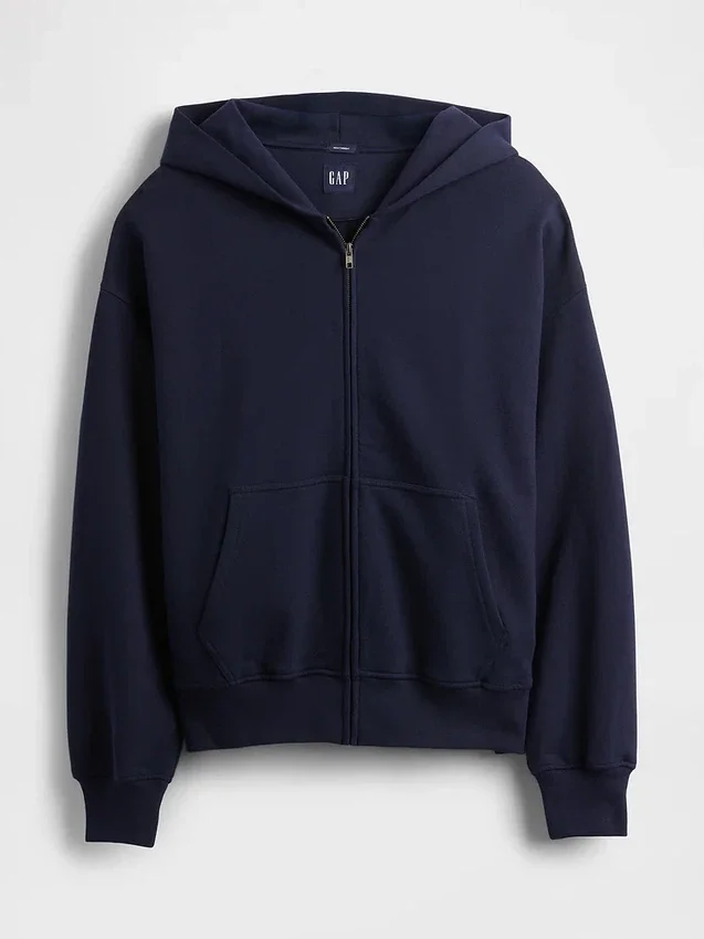 Oversized hoodie met rits voor volwassenen