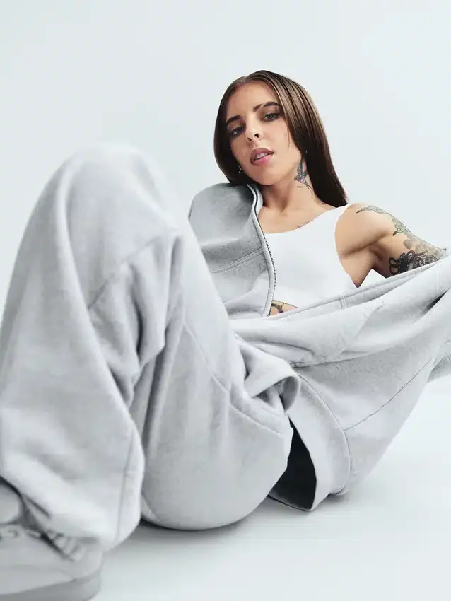 Oversized hoodie met rits voor volwassenen