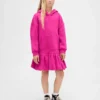 Oversized hoodie-sweatshirtjurk voor kinderen