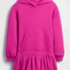 Oversized hoodie-sweatshirtjurk voor kinderen