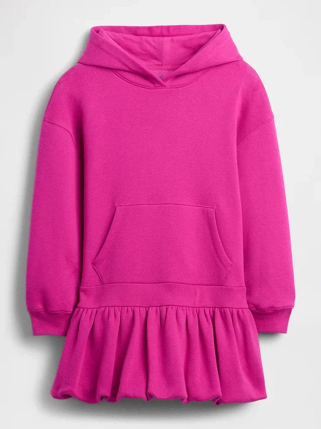 Oversized hoodie-sweatshirtjurk voor kinderen