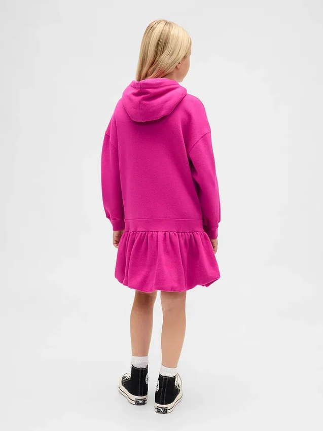Oversized hoodie-sweatshirtjurk voor kinderen